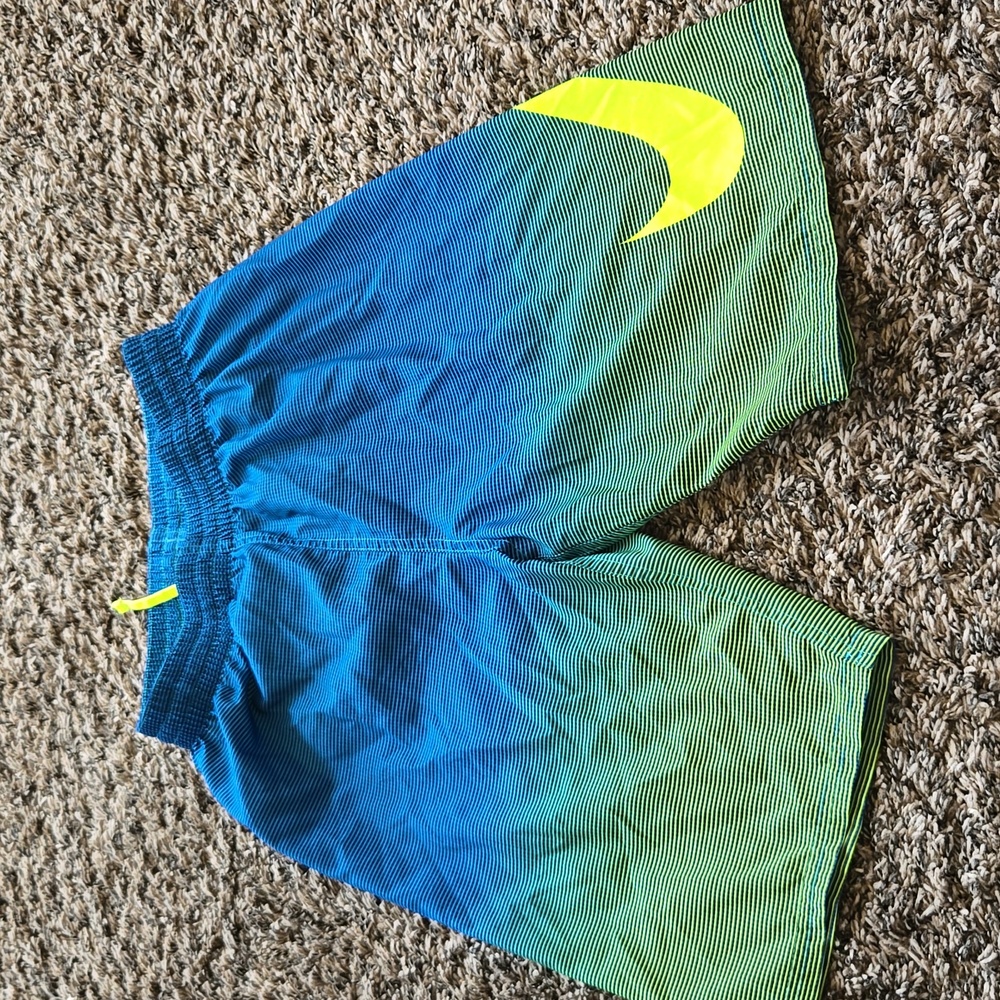 Nike Boys XL Trunks Blue and Green